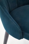 Halmar K365 krzesło c. zielony, materiał: tkanina velvet / stal malowana proszkowo