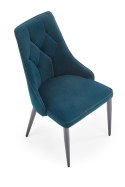 Halmar K365 krzesło c. zielony, materiał: tkanina velvet / stal malowana proszkowo
