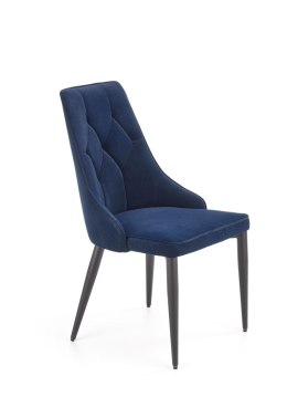 Halmar K365 krzesło granatowy, materiał: tkanina velvet / stal malowana proszkowo