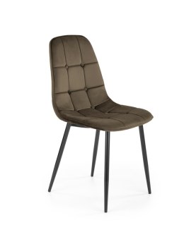 Halmar K417 krzesło brązowy velvet