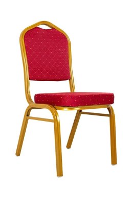 King Home Krzesło bankietowe HEROS czerwone / złote