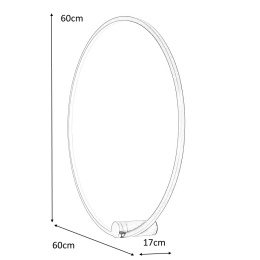 LAMPA ścienna KINKIET LED HOOP 60 CZARNY METAL AKRYL Moosee MOOSEE