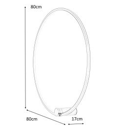 LAMPA ścienna KINKIET LED HOOP 80 CZARNY METAL AKRYL Moosee MOOSEE