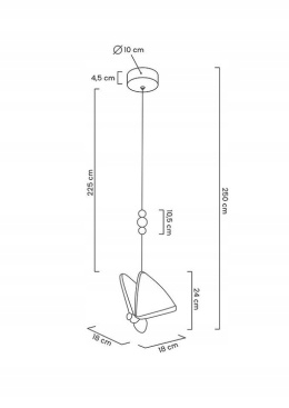 LAMPA WISZĄCA LED BUTTERFLY M Moosee MOOSEE ZŁOTA ALUMINIUM skrzydła szkło kryształowe - MOTYL