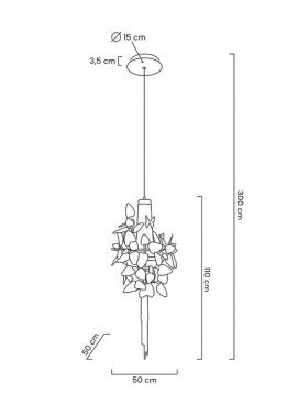 LAMPA WISZĄCA PARADISO Moosee MOOSEE ZŁOTA STAL KRYSZTAŁY 4xG9