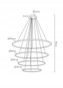 LAMPA WISZĄCA OKRĄGŁA LED RING SLIM M ZŁOTA STAL Moosee MOOSEE OSŁONA KLOSZA Z AKRYLU