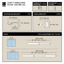 Umbra UMBRA karnisz LOOP 1 107 - 305 cm złoty