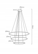 LAMPA WISZĄCA LED RING SLIM S ZŁOTA METALOWA Moosee MOOSEE 3 OKRĘGI MINIMALISTYCZNA I PONADCZASOWA