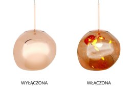 King Home MOOSEE lampa wisząca FUSION 30 miedziana - akryl