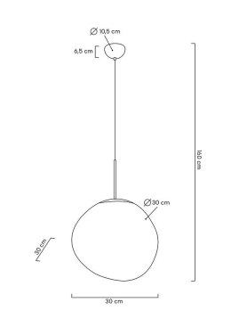 King Home MOOSEE lampa wisząca FUSION 30 miedziana - akryl