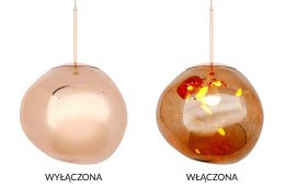 King Home MOOSEE lampa wisząca FUSION 40 miedziana - akryl