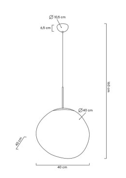 King Home MOOSEE lampa wisząca FUSION 40 miedziana - akryl