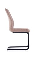 Halmar K272 krzesło ciemny beż DALLAS / czarny materiał: ekoskóra / stal malowana proszkowo
