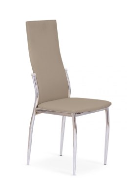 Halmar K3 krzesło chrom/cappuccino materiał: stal chromowana / ekoskóra
