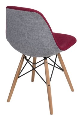 D2.DESIGN Krzesło P016W Duo czerwono szare