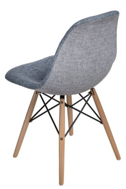 D2.DESIGN Krzesło P016W Duo niebiesko szare