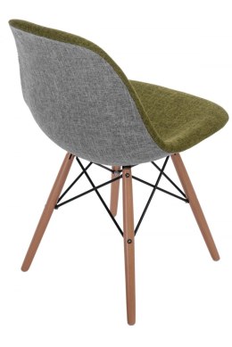 D2.DESIGN Krzesło P016W Duo zielono szare
