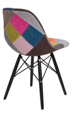 D2.DESIGN Krzesło P016W Patchwork kolorowy/black