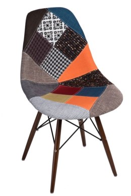 D2.DESIGN Krzesło P016W patchwork kolorowy /dark