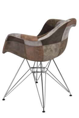 D2.DESIGN Krzesło P018 DAR patchwork beż - brąz
