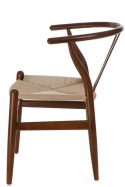 D2.DESIGN D2.DESIGN Krzesło Wicker siedzisko plecionka sznurek jutowy Naturalny drewno bukowe brązowe ciemne inspirowan Wishbone