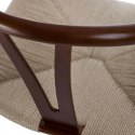 D2.DESIGN D2.DESIGN Krzesło Wicker siedzisko plecionka sznurek jutowy Naturalny drewno bukowe brązowe ciemne inspirowan Wishbone