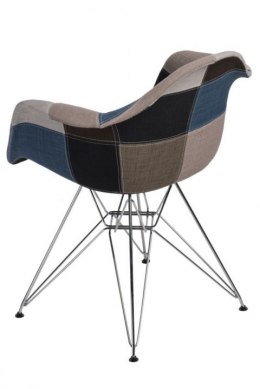 D2.DESIGN Krzesło P018 DAR patchwork nieb - szary