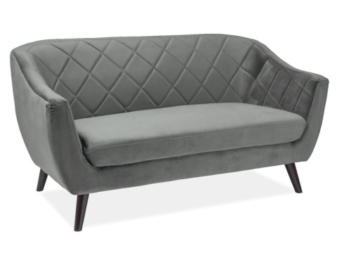 SIGNAL SOFA MOLLY 2 VELVET SZARY BLUVEL 14 / WENGE (T)