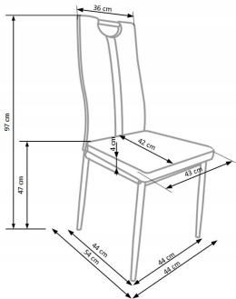 Halmar K202 krzesło do jadaln kremowy