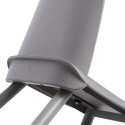 D2.DESIGN Krzesło Rosse szare tworzywo metal do restauracji jadalni kuchni recepcji