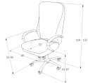 SIGNAL FOTEL OBROTOWY Q-154 CZARNY SKÓRA+EKOSKÓRA TILT + Multiblock 140 kg