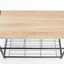 Halmar stojak na buty NARVIK ST1 stal czarny / dąb sonoma MDF laminat 63x30