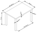 Halmar RONALD stół prostoktny biały MDF lakierowany rozkładany 140÷180x80