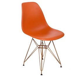 D2.DESIGN Krzesło P016 PP Gold pomarańczowe