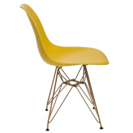 D2.DESIGN Krzesło P016 PP Gold żółte