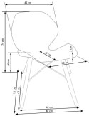 Halmar K281 krzesło biały / buk materiał: ekoskóra / drewno lite