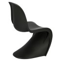 D2.DESIGN Krzesło Balance wytrzymałe i lekkie, tworzywo PP czarne, można szaplować