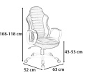 SIGNAL FOTEL OBROTOWY Q-112 CZARNY/BRĄZ ekosk TILT