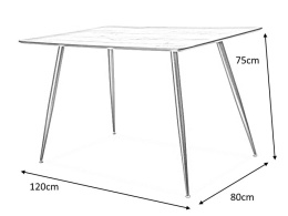 SIGNAL STÓŁ PROSTOKĄT REMUS MDF ORZECH/ METAL CZARNY STELAŻ 120X80