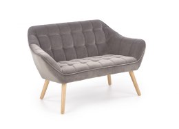 Halmar ROMEO XL fotel wypoczynkowy popielaty / naturalny