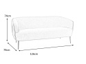 SIGNAL SOFA LENOX 2 TAPICEROWANA NIEBIESKI/CZARNY