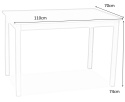 STÓŁ FIORD PROSTOKĄTNY BIAŁY BLAT MDF STELAŻ DREWNO 110X70 SIGNAL DO KUCHNI DO JADALNI DO LOKALU