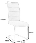 SIGNAL KRZESŁO DO JADALNI H441 STELAŻ CHROM / CZARNY TKANINA TAP.96
