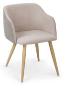 Halmar K288 krzesło jasny popiel / beżowy tkanina, nogi metal