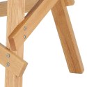 Intesi Krzesło Rail szare tworzywo nogi lite drewno dębowe do restauracji kuchni jadalni recepcji