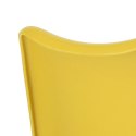 Intesi Krzesło Norden Star Square black PP żółte tworzywo poduszka ekoskóra nogi lite drewno bukowe czarne