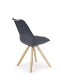Halmar K201 krzesło do jadalni czarne ekoskóra / drewno